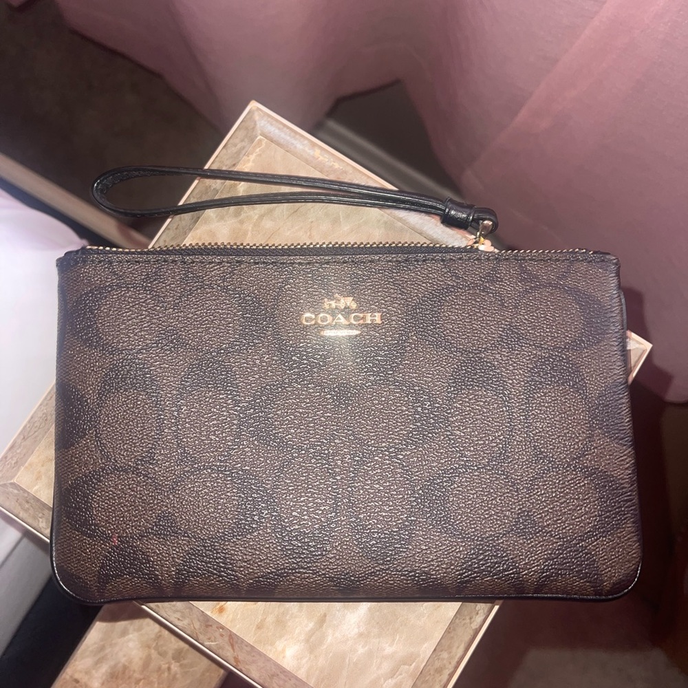 Brown Coach Wristlet